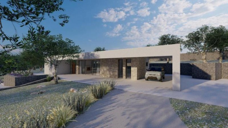 Kastellos bei Kournas Kreta, Kastellos bei Kournas: Elegante und moderne Villa im Bau zu verkaufen Haus kaufen